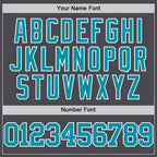 Custom Steel Gray Teal-White Authentic Basketball Jersey
