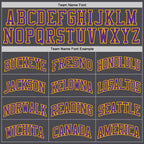 Custom Steel Gray Purple-Gold Authentic Basketball Jersey