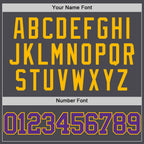 Custom Steel Gray Purple-Gold Authentic Basketball Jersey