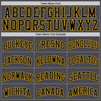 Custom Steel Gray Black-Gold Authentic Basketball Jersey