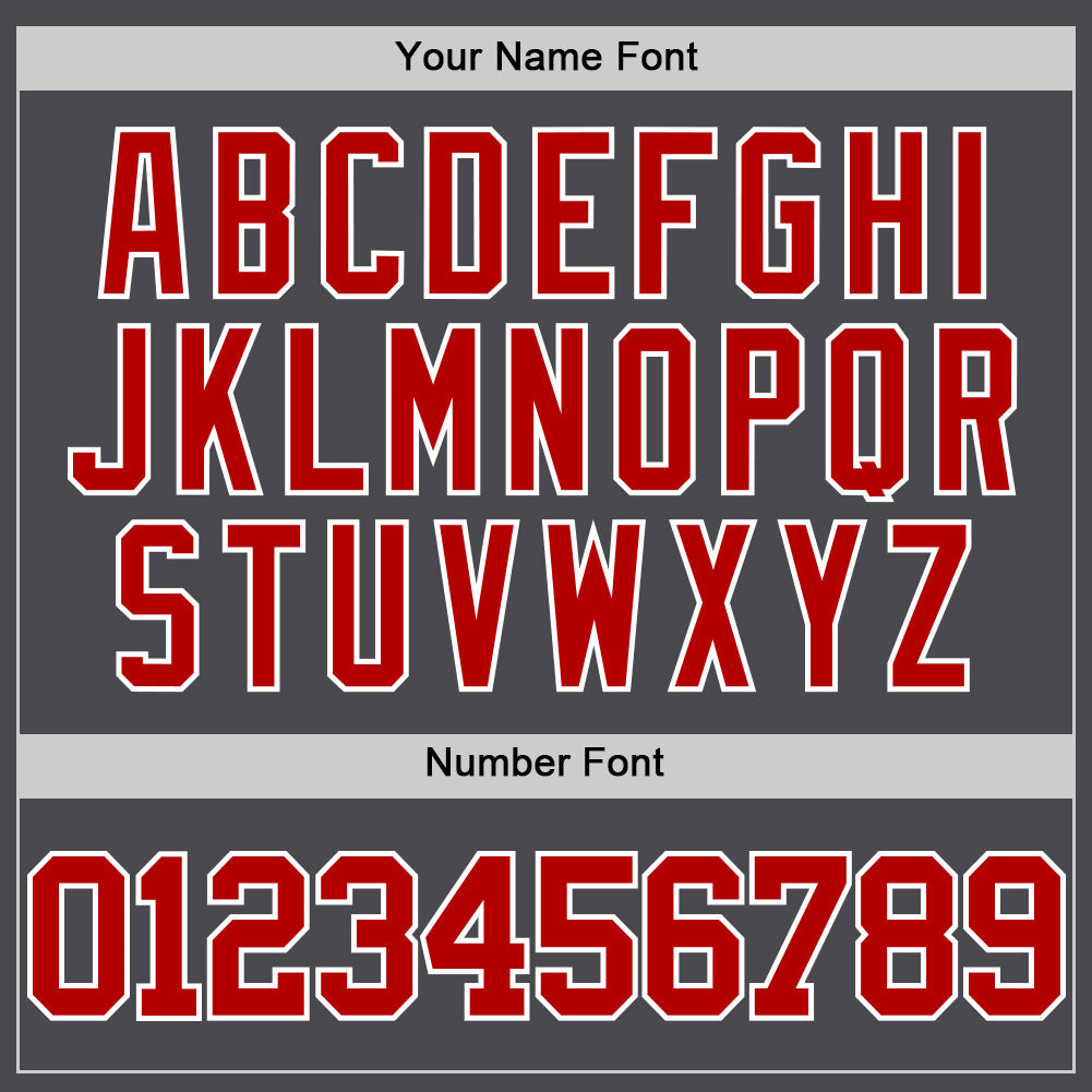 Custom Steel Gray Red-White Authentic Basketball Jersey