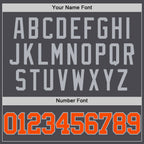 Custom Steel Gray Orange-Gray Authentic Basketball Jersey