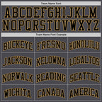 Custom Steel Gray Black-Old Gold Authentic Basketball Jersey