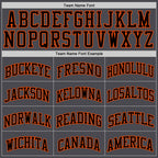 Custom Steel Gray Black-Orange Authentic Basketball Jersey