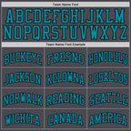 Custom Steel Gray Teal-Black Authentic Basketball Jersey
