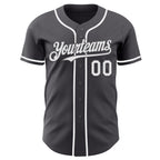 Custom Steel Gray White Authentic Baseball Jersey