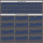 Custom Steel Gray Royal Authentic Baseball Jersey