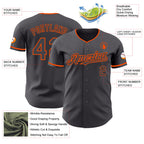 Custom Steel Gray Orange Authentic Baseball Jersey