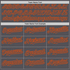 Custom Steel Gray Orange Authentic Baseball Jersey