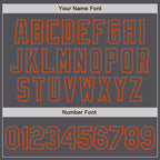 Custom Steel Gray Orange Authentic Baseball Jersey