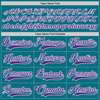 Custom Teal Purple-White Hockey Lace Neck Jersey
