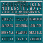 Custom Teal Gray-Black Mesh Authentic Throwback Football Jersey