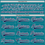 Custom Teal Navy-White Hockey Jersey