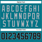 Custom Teal Black-Gray Hockey Jersey