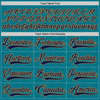 Custom Teal Navy-Old Gold Hockey Jersey