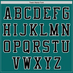 Custom Teal Black-White Authentic Baseball Jersey