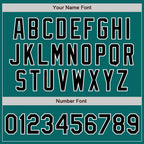 Custom Teal Black-White Authentic Baseball Jersey