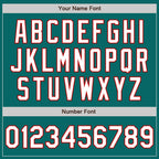 Custom Teal White-Red Authentic Baseball Jersey