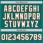 Custom Teal White-Orange Authentic Baseball Jersey