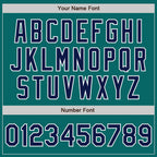 Custom Teal Navy-White Authentic Baseball Jersey
