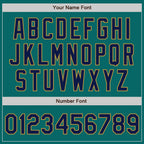 Custom Teal Navy-Old Gold Authentic Baseball Jersey