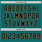 Custom Teal Black-Old Gold Authentic Baseball Jersey