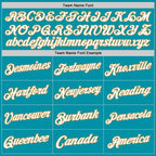 Custom Teal White-Old Gold Authentic Throwback Basketball Jersey