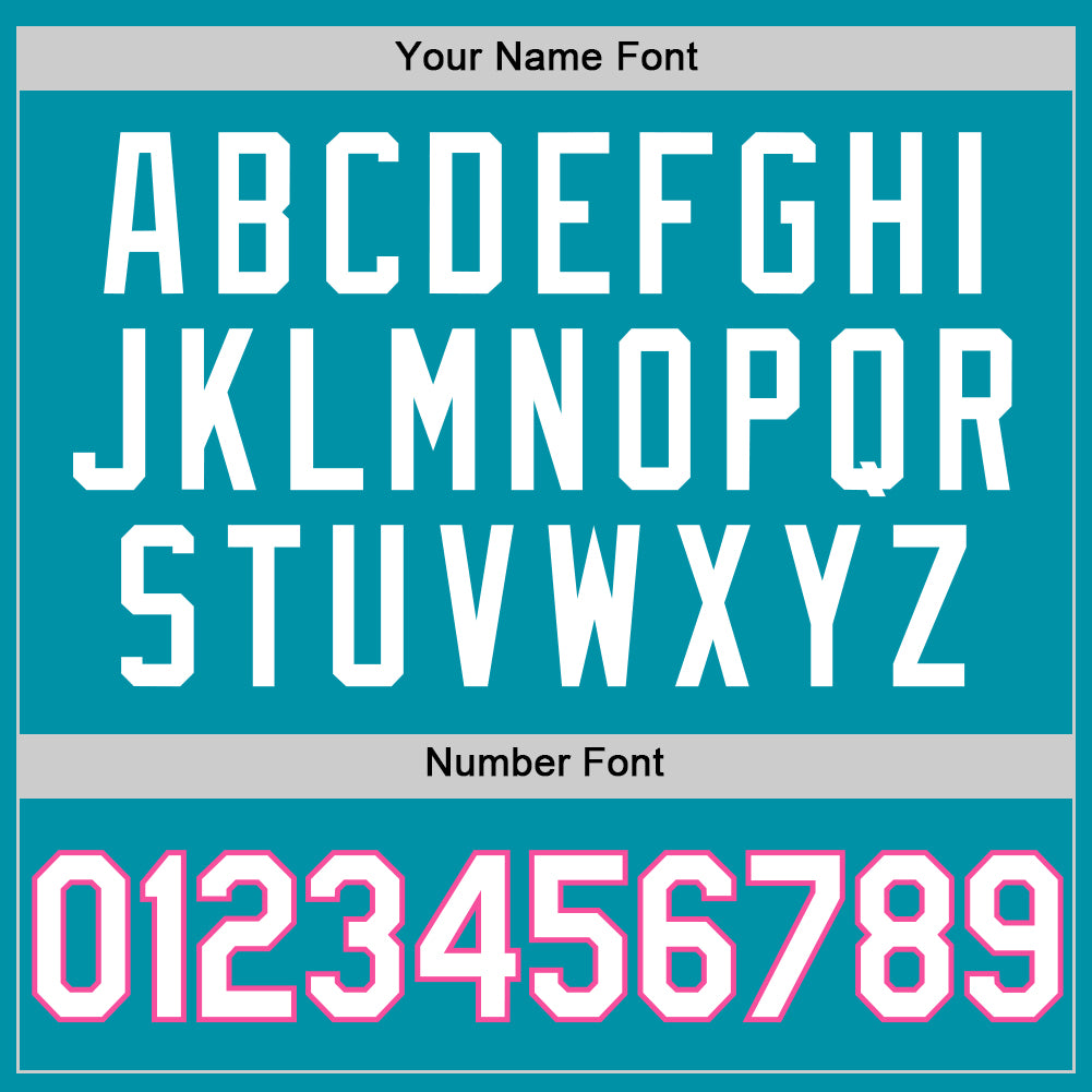 Custom Teal White-Pink Authentic Throwback Basketball Jersey