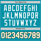 Custom Teal Gold-Navy Authentic Throwback Basketball Jersey