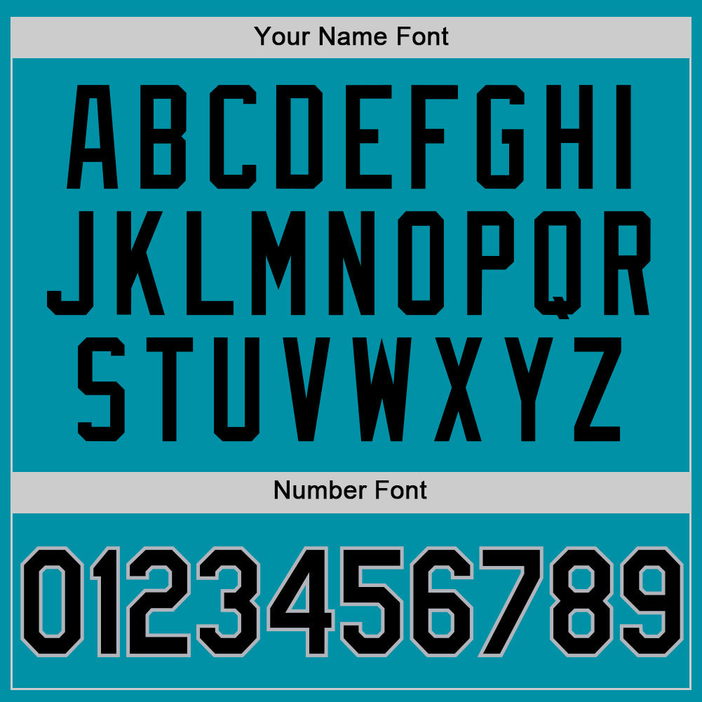 Custom Teal Black-Gray Authentic Throwback Basketball Jersey