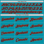 Custom Teal Navy-Orange Authentic Throwback Basketball Jersey