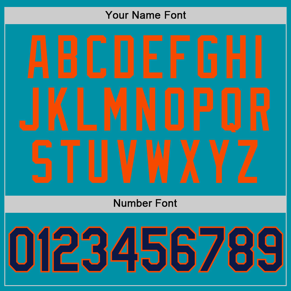 Custom Teal Navy-Orange Authentic Throwback Basketball Jersey