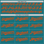 Custom Teal Orange Authentic Baseball Jersey