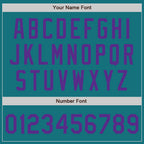 Custom Teal Purple Authentic Baseball Jersey