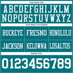 Custom Teal White Authentic Football Jersey