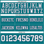 Custom Teal White-Navy Authentic Football Jersey