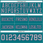 Custom Teal Gray-Navy Authentic Football Jersey