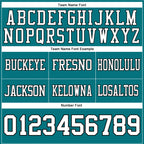Custom Teal White-Black Authentic Football Jersey