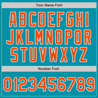Custom Stitched Teal Orange-White Baseball Pullover Sweatshirt Hoodie