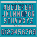 Custom Stitched Teal Gray-Navy Baseball Pullover Sweatshirt Hoodie