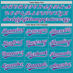 Custom Stitched Teal Purple-White Baseball Pullover Sweatshirt Hoodie