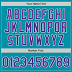 Custom Stitched Teal Purple-White Baseball Pullover Sweatshirt Hoodie