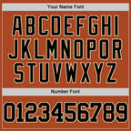 Custom Texas Orange Black-Cream Authentic Basketball Jersey