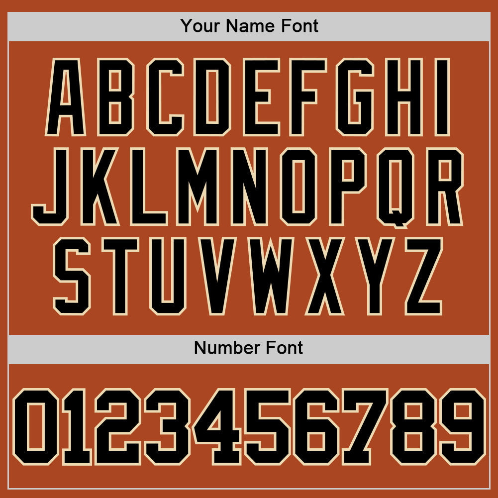 Custom Texas Orange Black-Cream Authentic Basketball Jersey