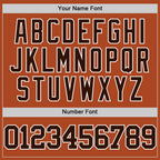 Custom Texas Orange Brown-White Authentic Basketball Jersey