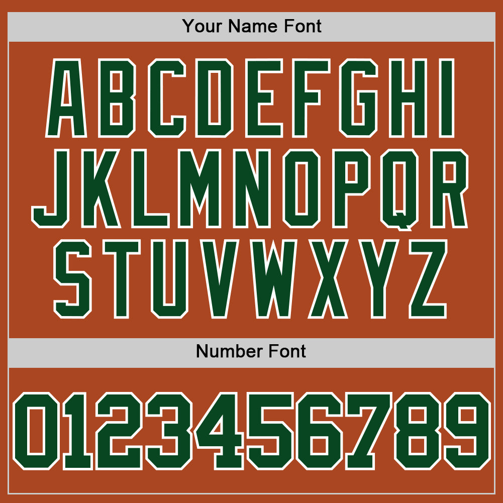 Custom Texas Orange Green-White Authentic Basketball Jersey