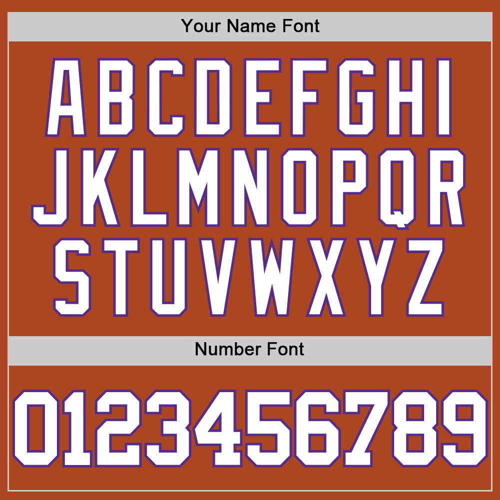 Custom Texas Orange White-Purple Authentic Basketball Jersey