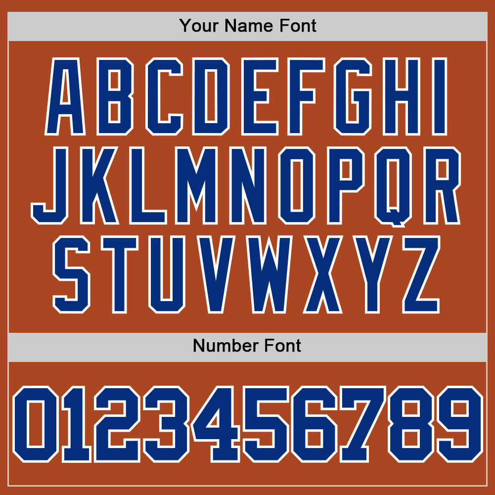 Custom Texas Orange Royal-White Authentic Basketball Jersey