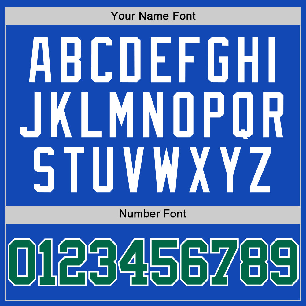 Custom Thunder Blue Kelly Green-White Authentic Basketball Jersey