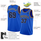 Custom Thunder Blue Navy-Old Gold Authentic Basketball Jersey